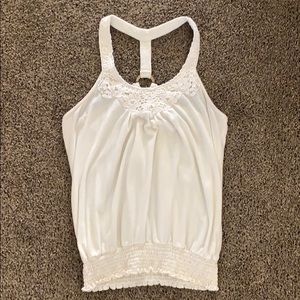 cream white tank top